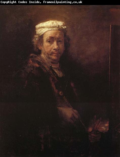 Rembrandt van rijn Autoportrait au chevalet